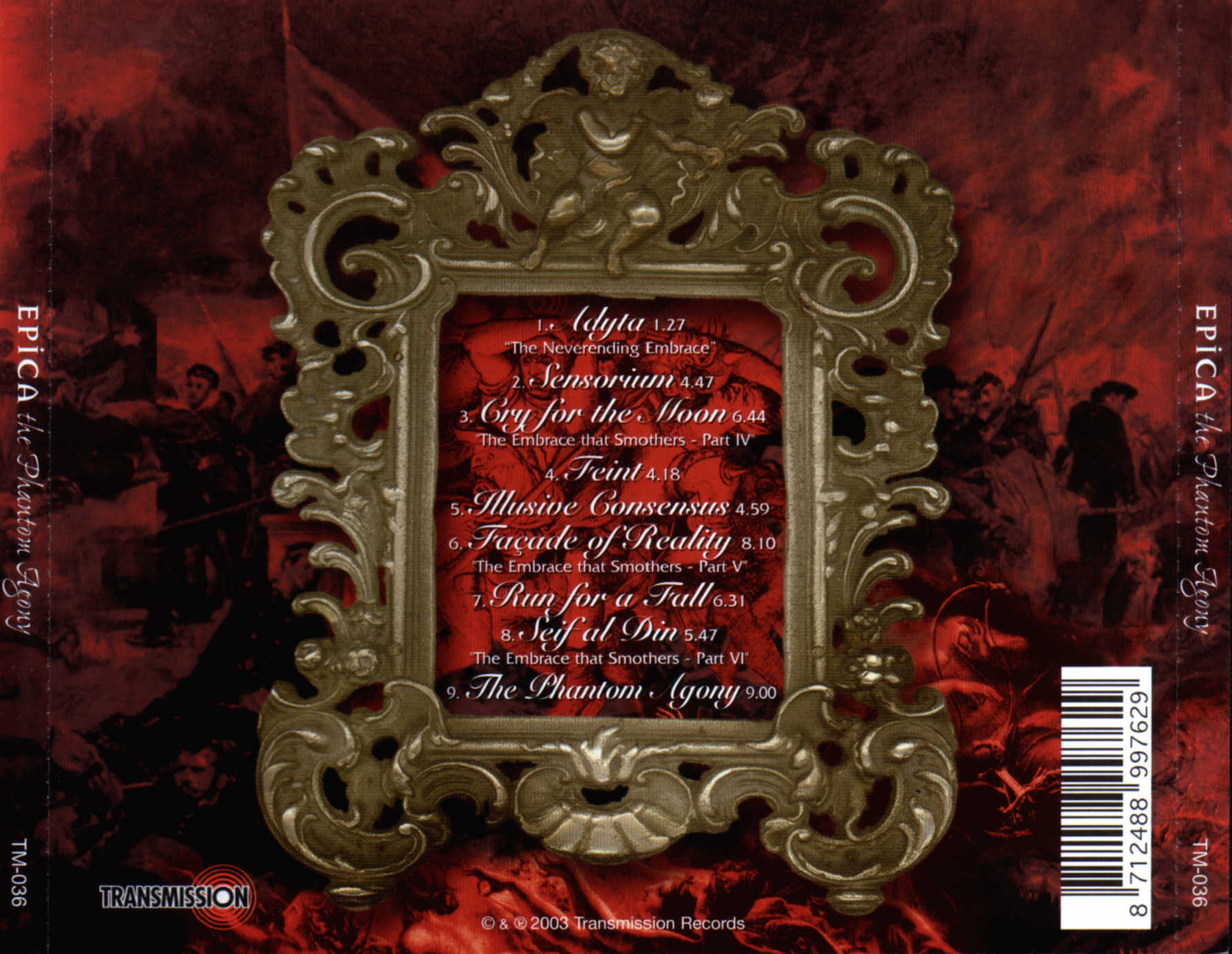 Epica  Phantom agony  back